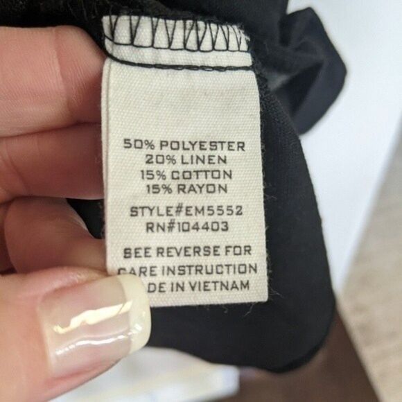 E & M sweet little black mini dress, button up, tie sleeves - M - Picture 4 of 5